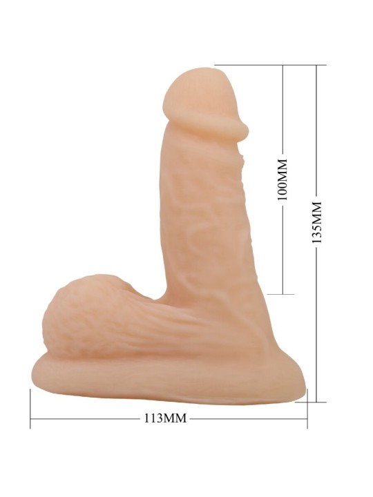 PRETTY LOVE WILDON DILDO ULTRA REALISTICO Y ELASTICO 10 CM NATURAL