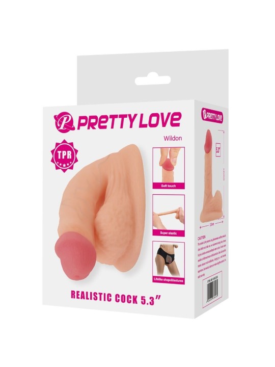 PRETTY LOVE WILDON DILDO ULTRA REALISTICO Y ELASTICO 10 CM NATURAL