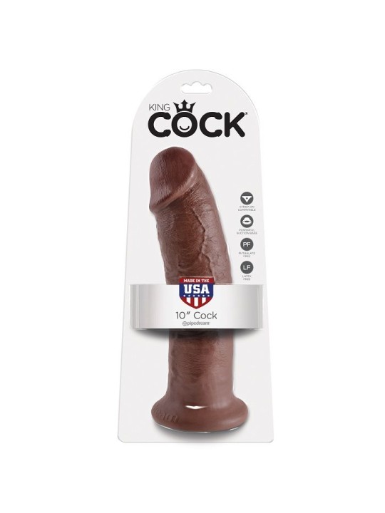 KING COCK 10 PENE MARRON 254 CM