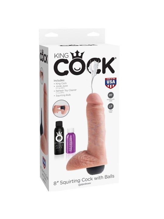 KING COCK PENE REALISTICO EYACULADOR NATURAL 2032 CM