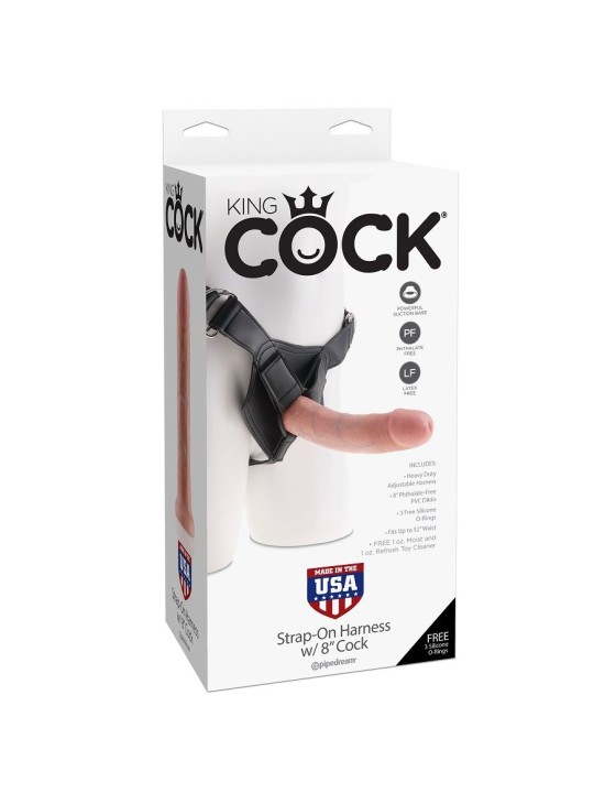 KING COCK HARNESS CON PENE REALISTICO NATURAL 203 CM