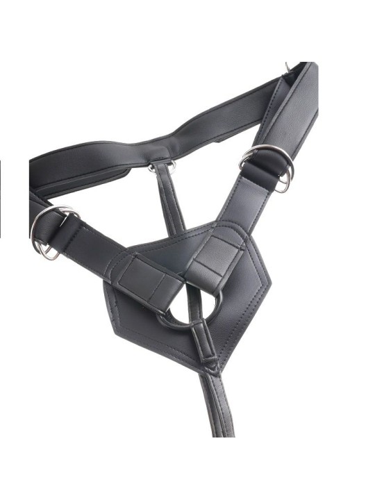 KING COCK HARNESS CON PENE REALISTICO NEGRO 229 CM
