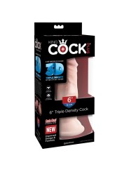 KING COCK DILDO TRIPLE DENSIDAD 15 CM