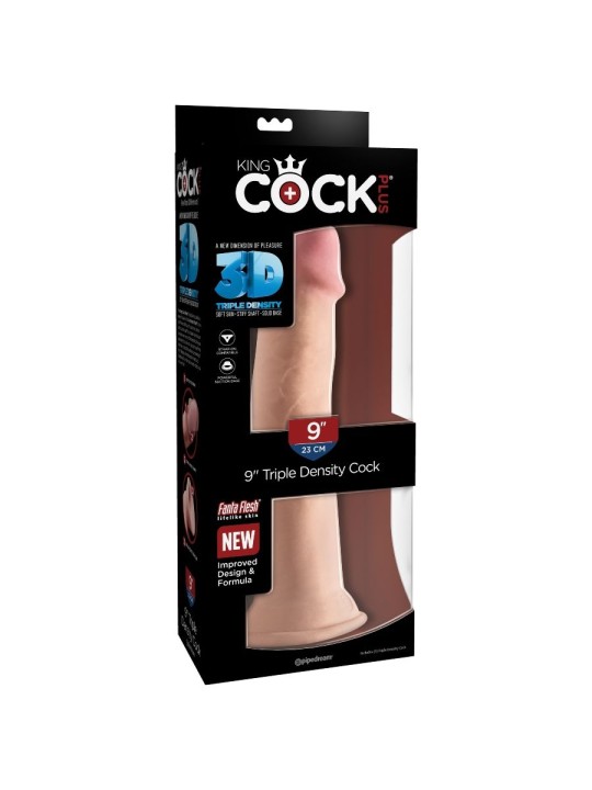 KING COCK DILDO TRIPLE DENSIDAD 23 CM