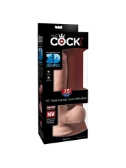 KING COCK DILDO TRIPLE DENSIDAD 19 CM