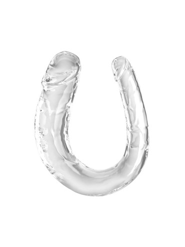 KING COCK DOUBLE TROUBLE DILDO DOBLE 33 CM TRANSPARENTE
