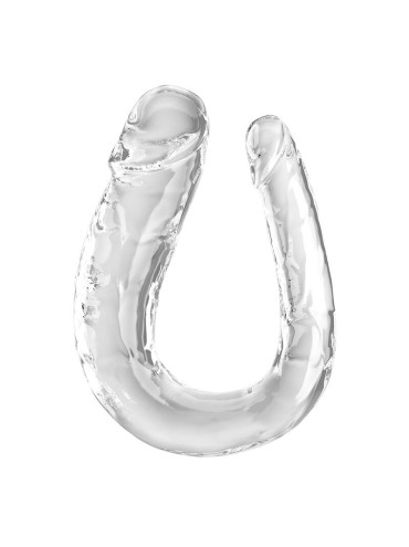 KING COCK DOUBLE TROUBLE DILDO DOBLE 44 CM TRANSPARENTE