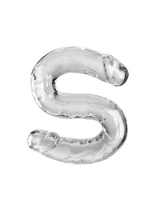 KING COCK DOUBLE TROUBLE DILDO DOBLE 46 CM TRANSPARENTE