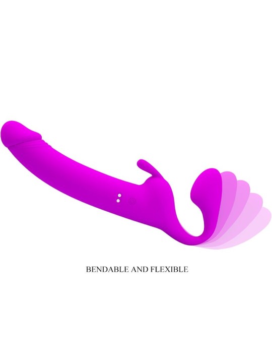 PRETTY LOVE ZANINI DILDO STRAP ON SIN ARNES 10 VIBRACIONES MORADO