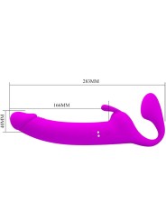 PRETTY LOVE ZANINI DILDO STRAP ON SIN ARNES 10 VIBRACIONES MORADO