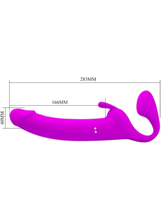 PRETTY LOVE ZANINI DILDO STRAP ON SIN ARNES 10 VIBRACIONES MORADO