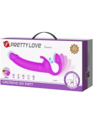 PRETTY LOVE ZANINI DILDO STRAP ON SIN ARNES 10 VIBRACIONES MORADO