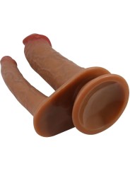 PRETTY LOVE GORAN DOBLE DILDO REALISTICO NATURAL MULATO