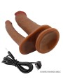 PRETTY LOVE HULBERT DOBLE DILDO REALISTICO CON VIBRACION MULATO