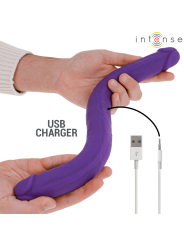 INTENSE GUNTER DILDO DOBLE VIBRADOR 40 CM MORADO CONTROL REMOTO