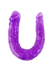 BAILE DILDO DOBLE EN GELATINA FLEXIBLE LILA