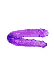 BAILE DILDO DOBLE EN GELATINA FLEXIBLE LILA