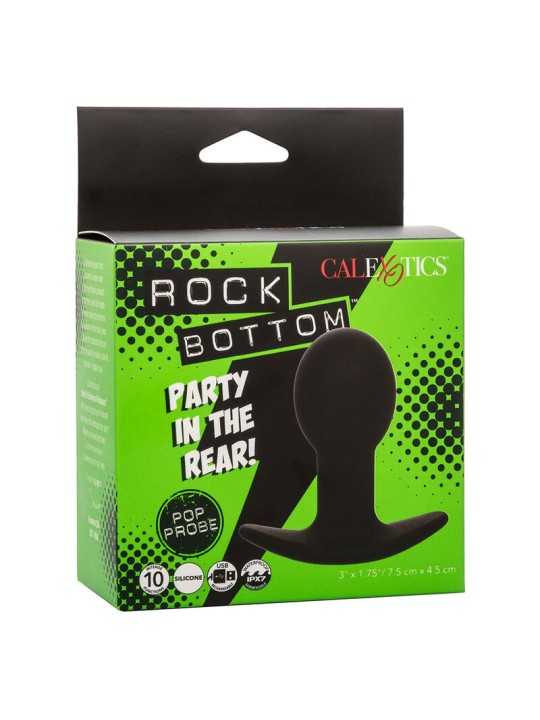 CALEXOTICS ROCK BOTTOM PLUG ANAL 10 VIBRACIONES SILICONA NEGRO