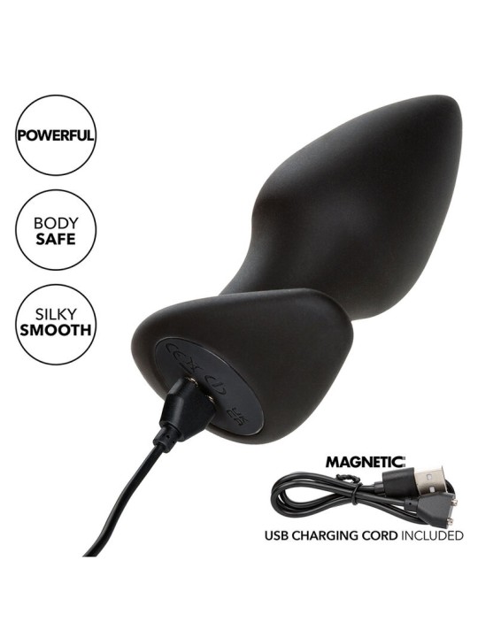 CALEXOTICS ROCK BOTTOM PERFECT PLUG ANAL 10 VIBRACIONES SILICONA NEGRO