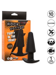 CALEXOTICS ROCK BOTTOM PLUG ANAL CONICO 10 VIBRACIONES SILICONA NEGRO