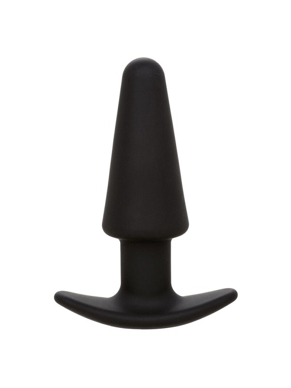 CALEXOTICS ROCK BOTTOM PLUG ANAL CONICO 10 VIBRACIONES SILICONA NEGRO
