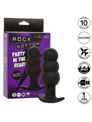 CALEXOTICS ROCK BOTTOM PLUG ANAL CON CUENTAS 10 VIBRACIONES SILICONA NEGRO
