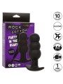 CALEXOTICS ROCK BOTTOM PLUG ANAL CON CUENTAS 10 VIBRACIONES SILICONA NEGRO