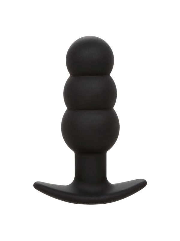 CALEXOTICS ROCK BOTTOM PLUG ANAL CON CUENTAS 10 VIBRACIONES SILICONA NEGRO