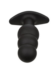 CALEXOTICS ROCK BOTTOM PLUG ANAL CON CUENTAS 10 VIBRACIONES SILICONA NEGRO