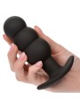 CALEXOTICS ROCK BOTTOM PLUG ANAL CON CUENTAS 10 VIBRACIONES SILICONA NEGRO