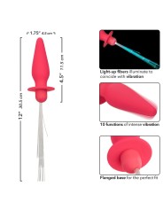 CALEXOTICS SOUTHERN LIGHTS LIGHT UP PLUG ANAL CON LUCES 10 VIBRACIONES SILICONA ROSA