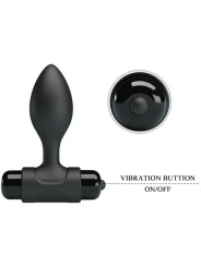 PRETTY LOVE VIBRA BUTT PLUG ANAL 10 VIBRACIONES NEGRO