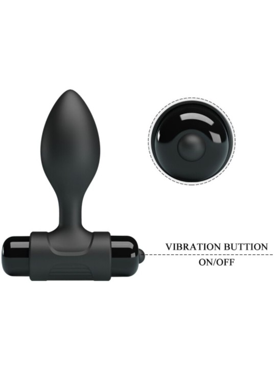 PRETTY LOVE VIBRA BUTT PLUG ANAL 10 VIBRACIONES NEGRO