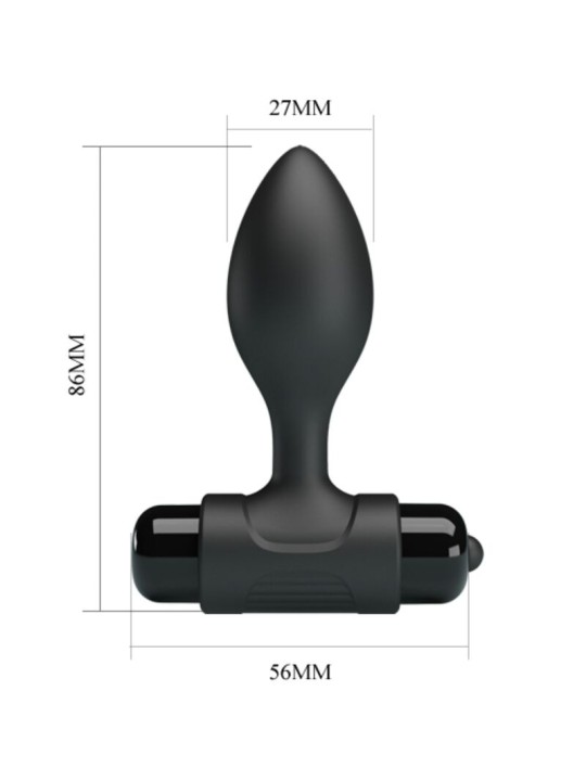 PRETTY LOVE VIBRA BUTT PLUG ANAL 10 VIBRACIONES NEGRO