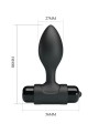 PRETTY LOVE VIBRA BUTT PLUG ANAL 10 VIBRACIONES NEGRO