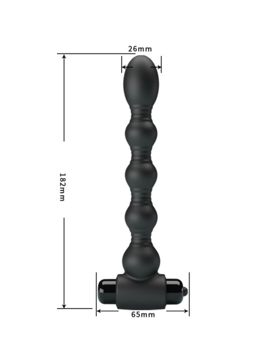 PRETTY LOVE LYNN PLUG ANAL SILICONA 10 VIBRACIONES NEGRO