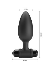 PRETTY LOVE VIBRA BUTT PLUG 2 PLUG ANAL 10 VIBRACIONES NEGRO