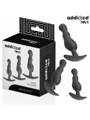 ADDICTED TOYS SET DE 3 PLUG ANAL SILICONA MODELO 1