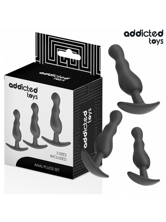 ADDICTED TOYS SET DE 3 PLUG ANAL SILICONA MODELO 1