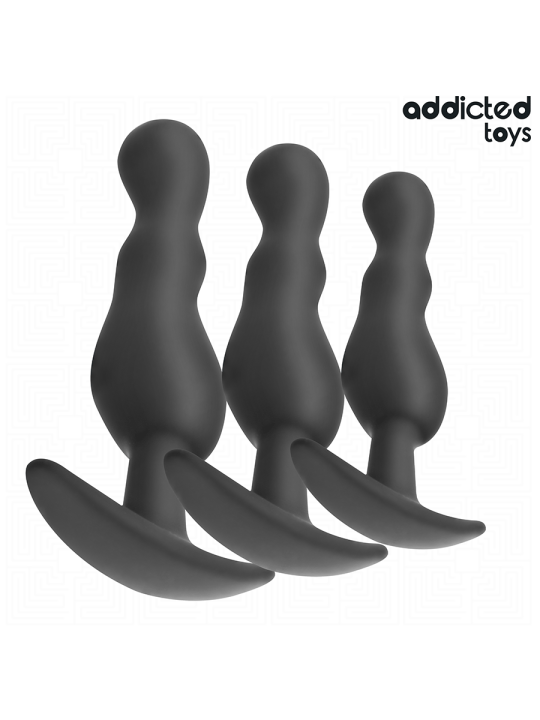 ADDICTED TOYS SET DE 3 PLUG ANAL SILICONA MODELO 1
