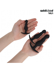 ADDICTED TOYS SET DE 3 PLUG ANAL SILICONA MODELO 1