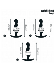 ADDICTED TOYS SET DE 3 PLUG ANAL SILICONA MODELO 1