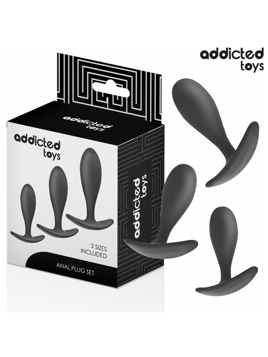 ADDICTED TOYS SET DE 3 PLUG ANAL SILICONA MODELO 2