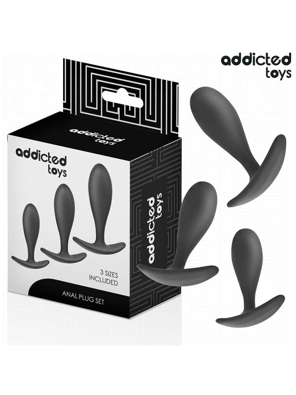 ADDICTED TOYS SET DE 3 PLUG ANAL SILICONA MODELO 2