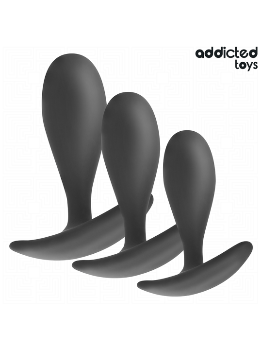 ADDICTED TOYS SET DE 3 PLUG ANAL SILICONA MODELO 2