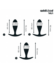 ADDICTED TOYS SET DE 3 PLUG ANAL SILICONA MODELO 2