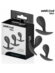 ADDICTED TOYS SET DE 3 PLUG ANAL SILICONA MODELO 3