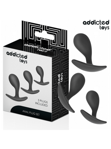 ADDICTED TOYS SET DE 3 PLUG ANAL SILICONA MODELO 3