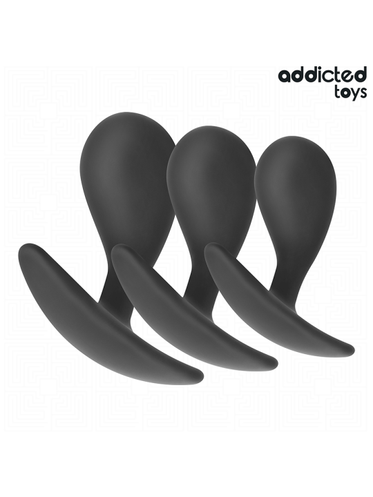 ADDICTED TOYS SET DE 3 PLUG ANAL SILICONA MODELO 3