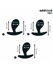 ADDICTED TOYS SET DE 3 PLUG ANAL SILICONA MODELO 3